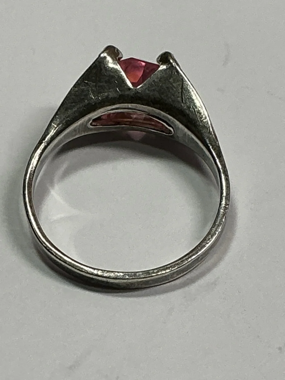 Vintage Sterling Silver Pink Topaz Ring. Size 7